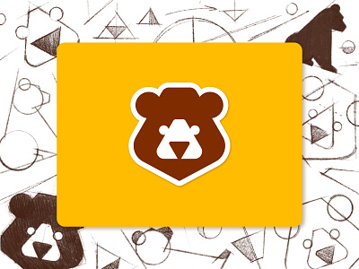 Grizzly - Logo Design Sketch bear brand identity branding clean design grid healthy honey logo minimal nature