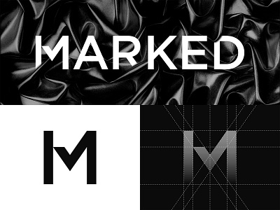 Marked - Logo Design black brand identity branding check checkmark clean design grid ink logo m minimal tattoo