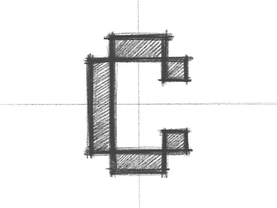 Computis - Logo Design Sketch bitcoin blockchain brand identity branding c clean cryptocoin cryptocurrency design grid logo minimal pencil sketch