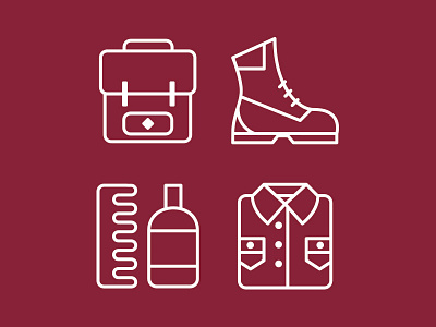 Hipster Icons backpacking barber boots design flannel hipster iconography icons illustration illustrator