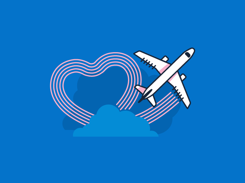 For the love of travel abacus business trip flying heart love plane travel valentines day