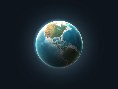 One Layer Style - Earth earth free glow icon psd sphere style