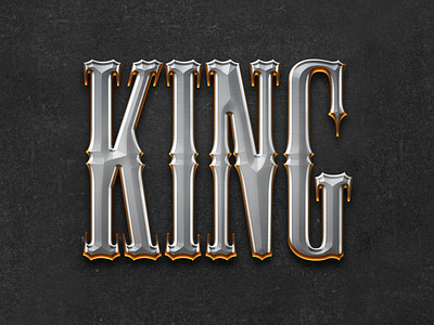 Paladin / King Text Effect Layer Style chromed text golden text layer style layer style bundle paladin shiny text effect text effects