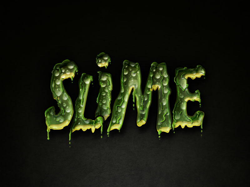 Slimed Text Effect Photoshop Layer Style by Giallo on Dribbble