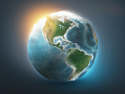 3D World Globe in Photoshop