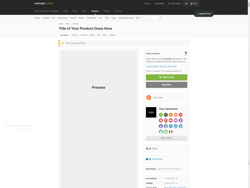 Envato Market Graphicriver Perfect Preview Template envatitor graphicriver preview standards graphicriver preview template graphicriver template perfect preview envato psd template