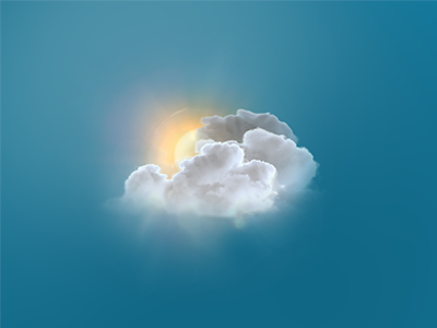 Cloud Weather Icon V3 clouds fresh icon icons illustration photomanipulation photoshop sun weather web design