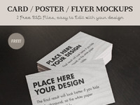 bigger preview - Free Card / Flyer mock-ups - Psd files in high res