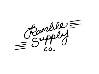 Ramble Supply Co. handmade lettering logo typography