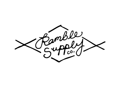 Ramble Supply Co. handmade lettering logo typography