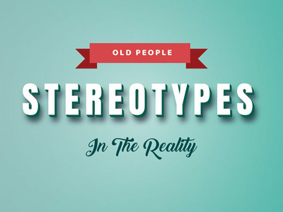 Old People Stereotype Scene Layout animation art design flat design gradient graphic design illustration loop typography vector