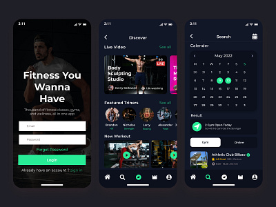 Fitness Mobile App Design