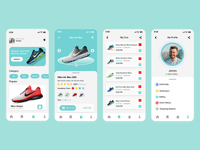 Shoes Shop Mobile App adobe xd android branding dashboard figma ios design iphone ui design landing page mobile app design mobile app redesign responsive design ui user experience design user interface design ux ui website design website redesign wireframe