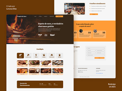 Lading Page Churrascaria Espeto de Ouro | Redesign