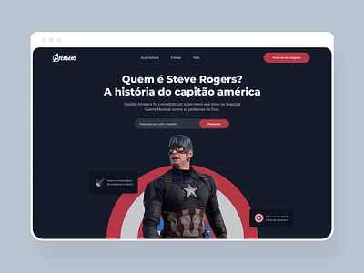 Landing page Captain America | Avangers