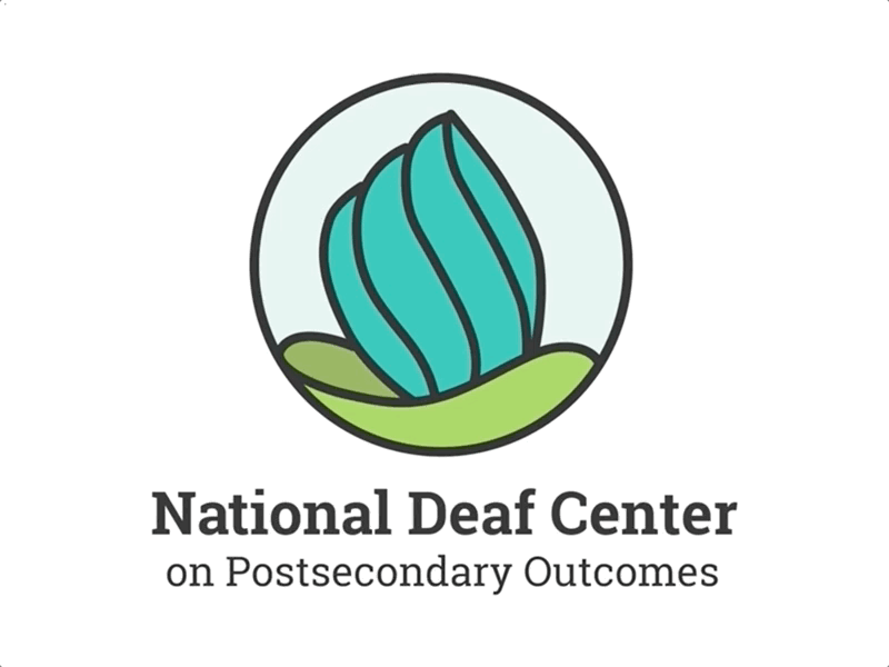 National Deaf Center animation center deaf green national swirl teal