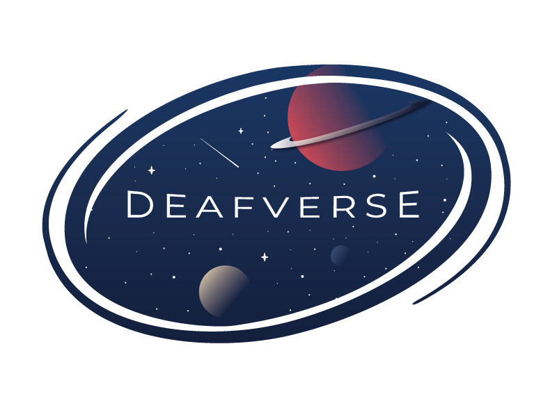 (Deaf)Verse Wormhole Logo wormhole future galaxy stars planet space universe deaf