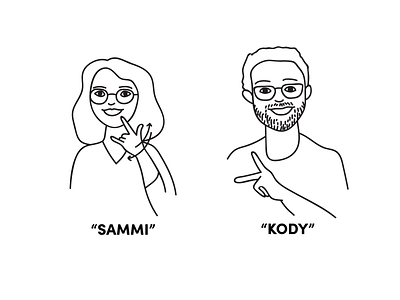 My name is Sammi and this is my sign name asl deaf illustration learn name wedding
