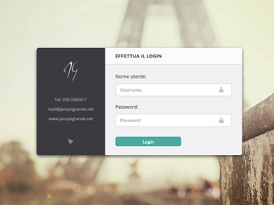 CMS Login blur cms flat form grey login open sans paris ui