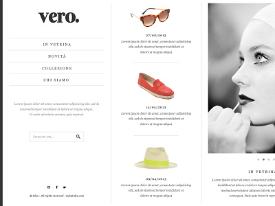 vero. black and white clean design fashion grey greyscale layout minimal serif simple web webdesign