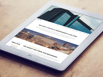 Law Firm big photos clean fullscreen layout minimal parallax photography responsive webdesign white