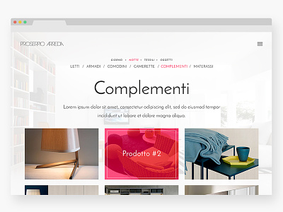 Design Forniture browser cherry clean font grey layout minimal responsive typography webdesign