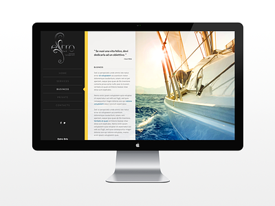 Estro Management Website apple background design layout mac menu navigation sea side web webdesign yacht