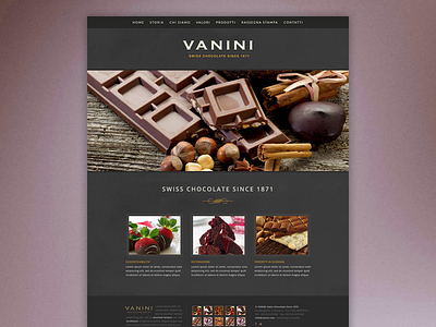 Swiss Chocolate brown chocolate dark design factory grey greyscale layout site sweet warm web webdesign yummy