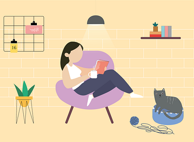 Home flatillustration illustration simple vector