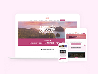 Women Who Drone - Website Redesign drone drone landing page drone web page graphic design landing page web web design women who drone