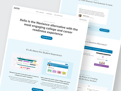 College and Career Readiness Software Landing Page branding education figma graphic design illustration landing page marketing marketing design product design table design web design