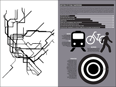 New York City's Public Transportation design graphic infographic