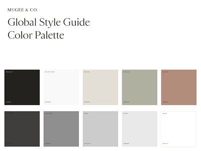 McGee & Co Color Palette