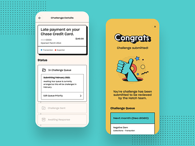 Hatch Credit App app credit design finance illustration layout mobile ui ux