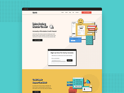 Hatch Marketing Site brand credit design finance layout marketing ui ux website