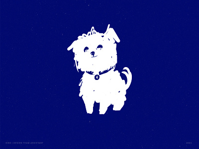 Kiko | Unofficial Mascot blue dog drawing gesture maltese puppy sketch