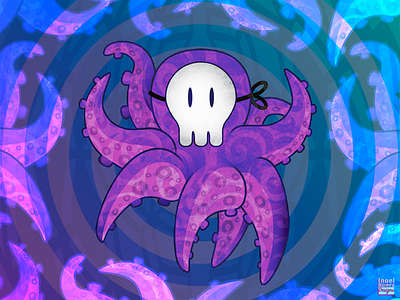 Masked Purple Octopus adobe illustrator cartoon cartoon design cartoon illustration figuros halloween halloween design halloween illustration illustration illustrator mask masked octopus octopus illustration purple purple octopus sea creature sea creatures skull