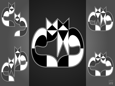 Tuxedo Cats Logos animal logo black and white black and white logo cat logo cat logos cats figuros icon logos icons icons set logo logos segmented logo