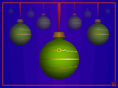 Green Christmas Bobbles