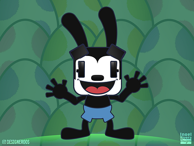 Famous Bunnies - Oswald The Lucky Rabbit 2d art cartoon cartoons character characters designeroos disney disney cartoon disney cartoons figuros illustration illustrations oswald oswald the lucky rabbit rabbit vector vector art