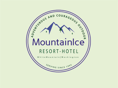 MountainIce Resort and Hotel graphic design illustration photoshop uiux web design