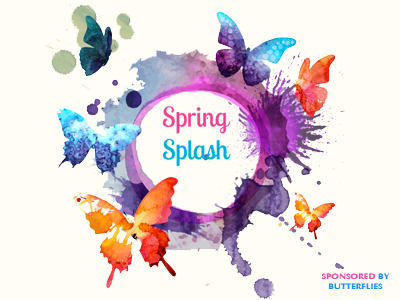 Spring Splash by Butterflies illustration photoshop uiux design web design