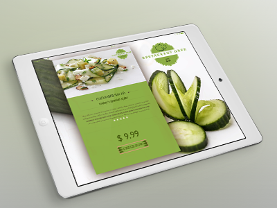 Cucumber Salad ad app design brand identity illustration logo photoshop restaurant