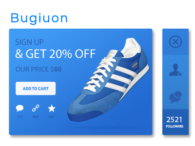 Bugiuon App ad app illustration shoes ui ux