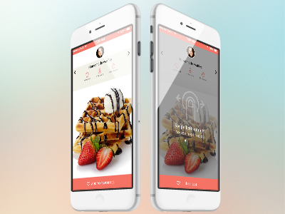 Good Food app food photoshop recipes ui ux waffles web