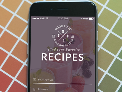 Good Food app food fruites photoshop recipes smoothies ui ux web