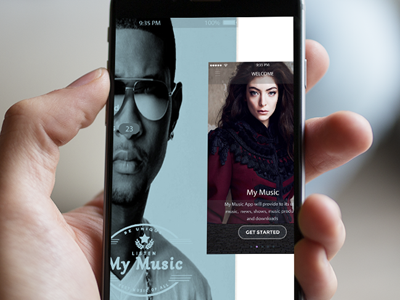 My Music App - ad album app music ui ux web design