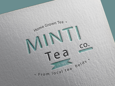 Minti Tea Co. coffee cupcake identity and brand illustration logo tea co.