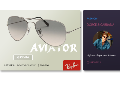 Aviator accessories ad app e commerce glasses products ray ban ui ux