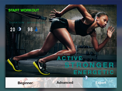 Fitness Card active ad app fitness ui ux workout